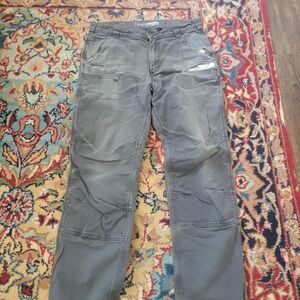 Distressed Carhartt Double Knee grey relaxed fit carpenter pants 32x32
